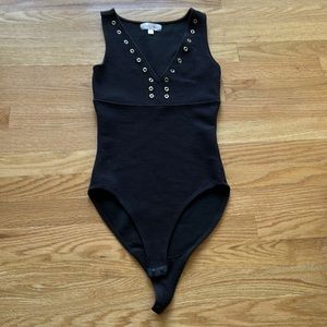 Marilyn Monroe Black V Neck Sleeveless Bodysuit - LIKE NEW - Size XS